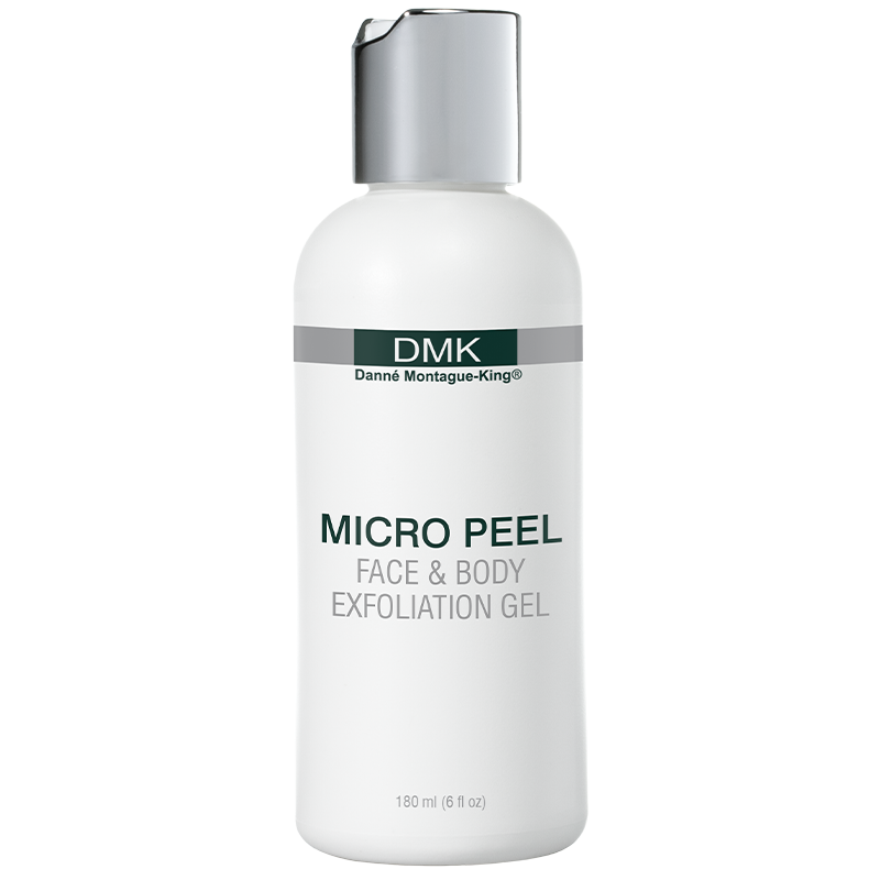 A product image of MICRO PEEL with no background and a green label